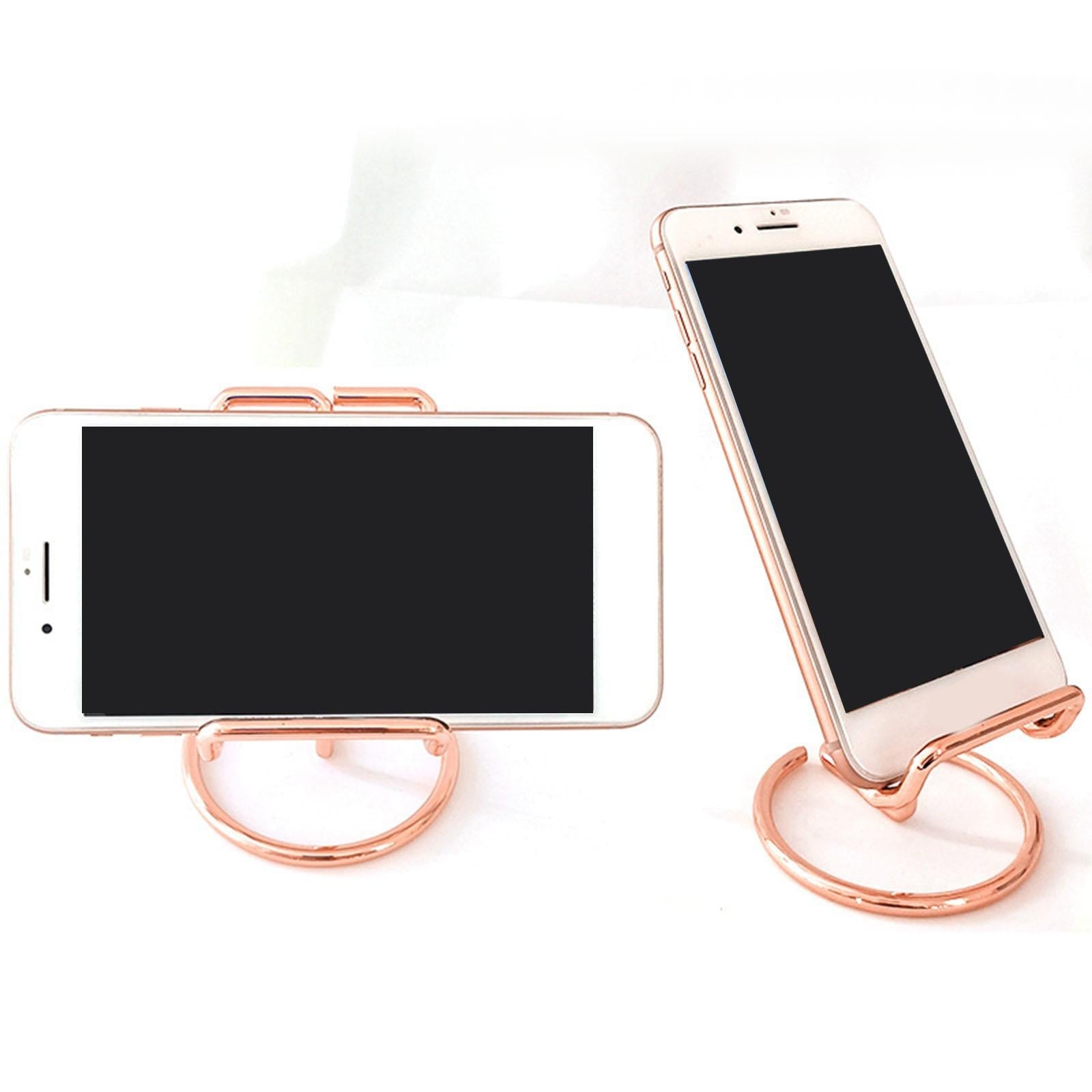 Desktop Phone Holder Rack Business Cards Holder Cell Phone Stand Non Slip Golden