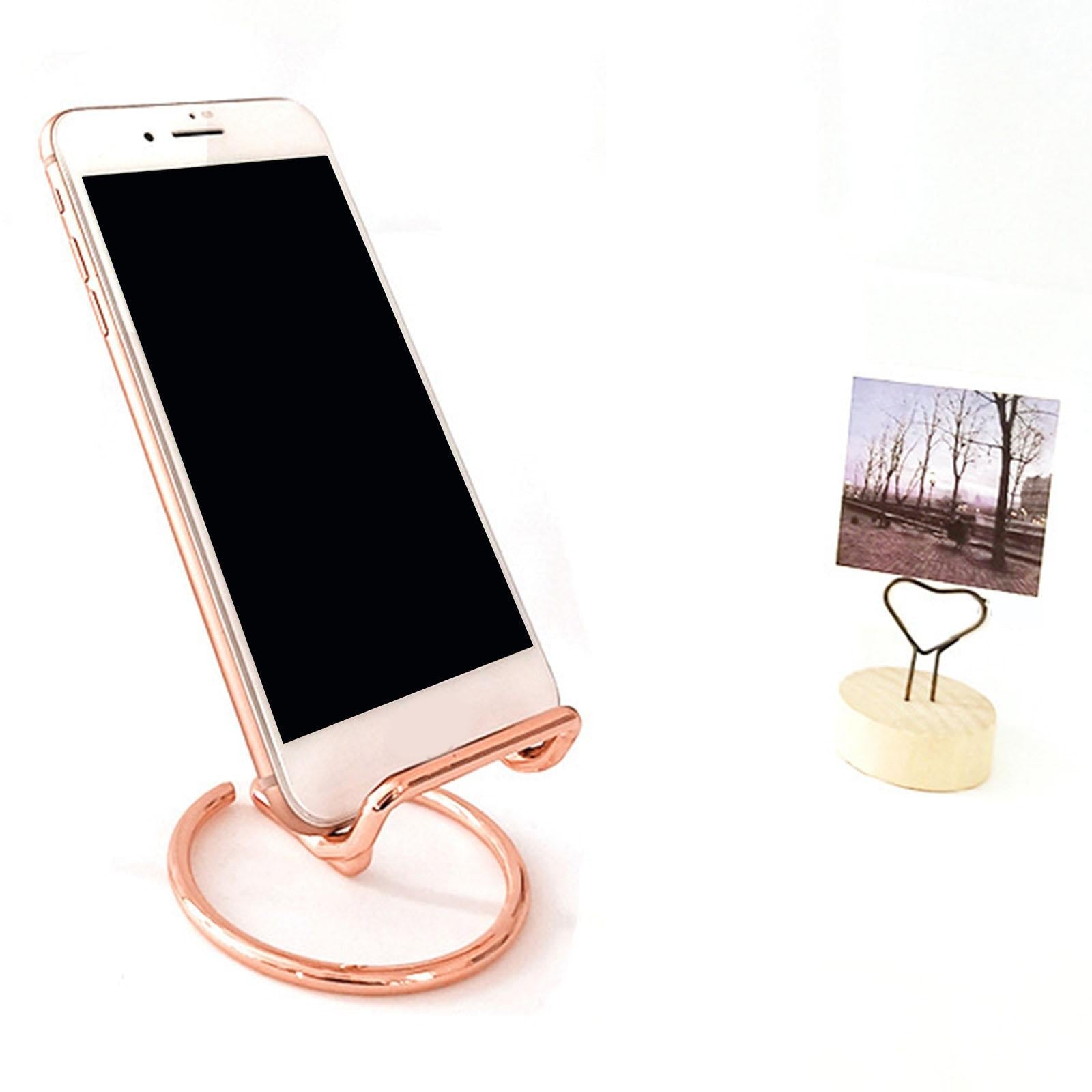 Desktop Phone Holder Rack Business Cards Holder Cell Phone Stand Non Slip Golden