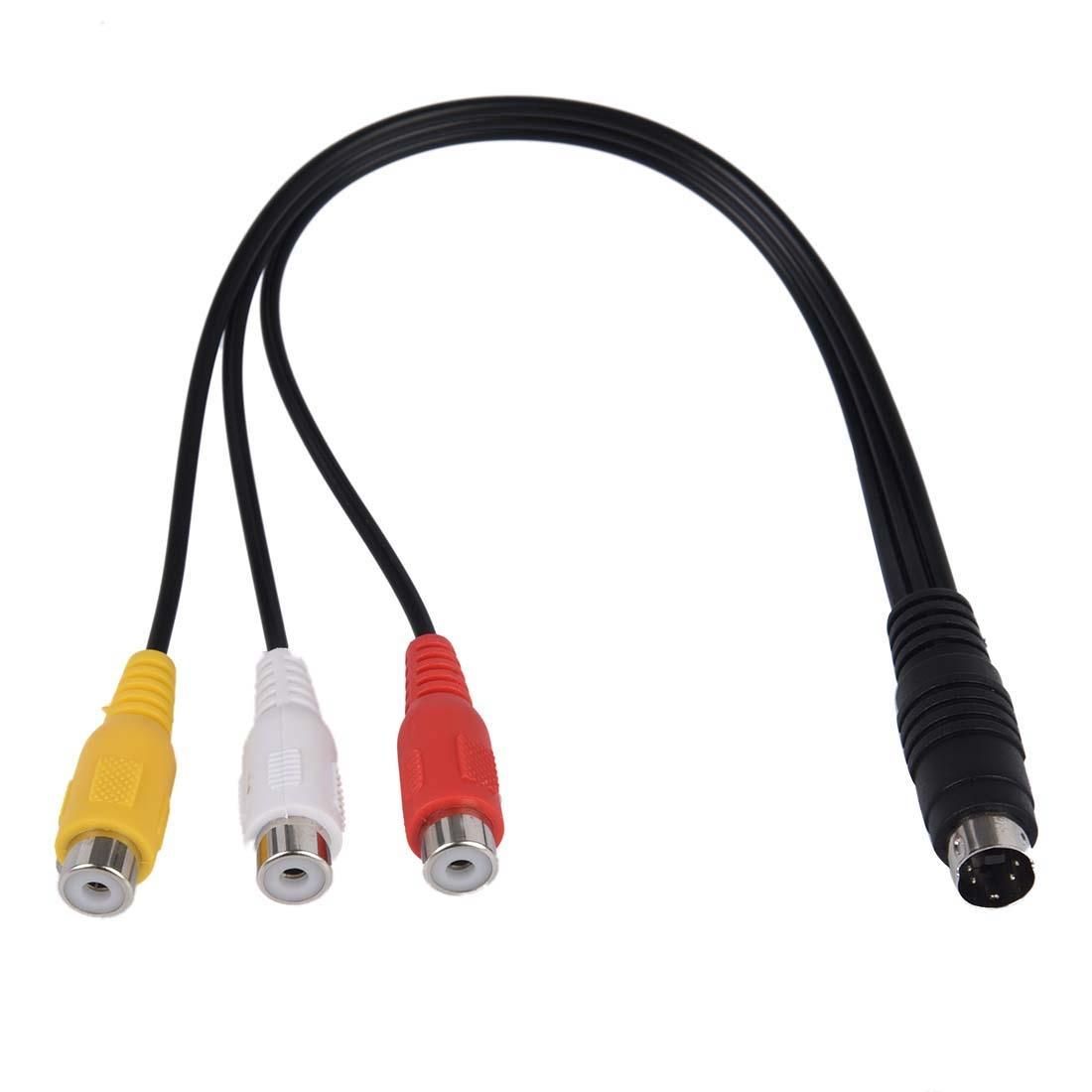 4-pin S-Video TV to RCA Converter AV female Cable Adapter, Length: 20cm