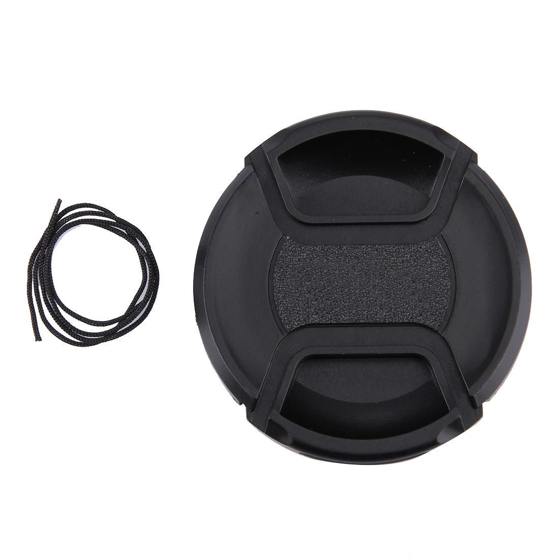 67mm Center Pinch Camera Lens Cap for Nikon (Black)