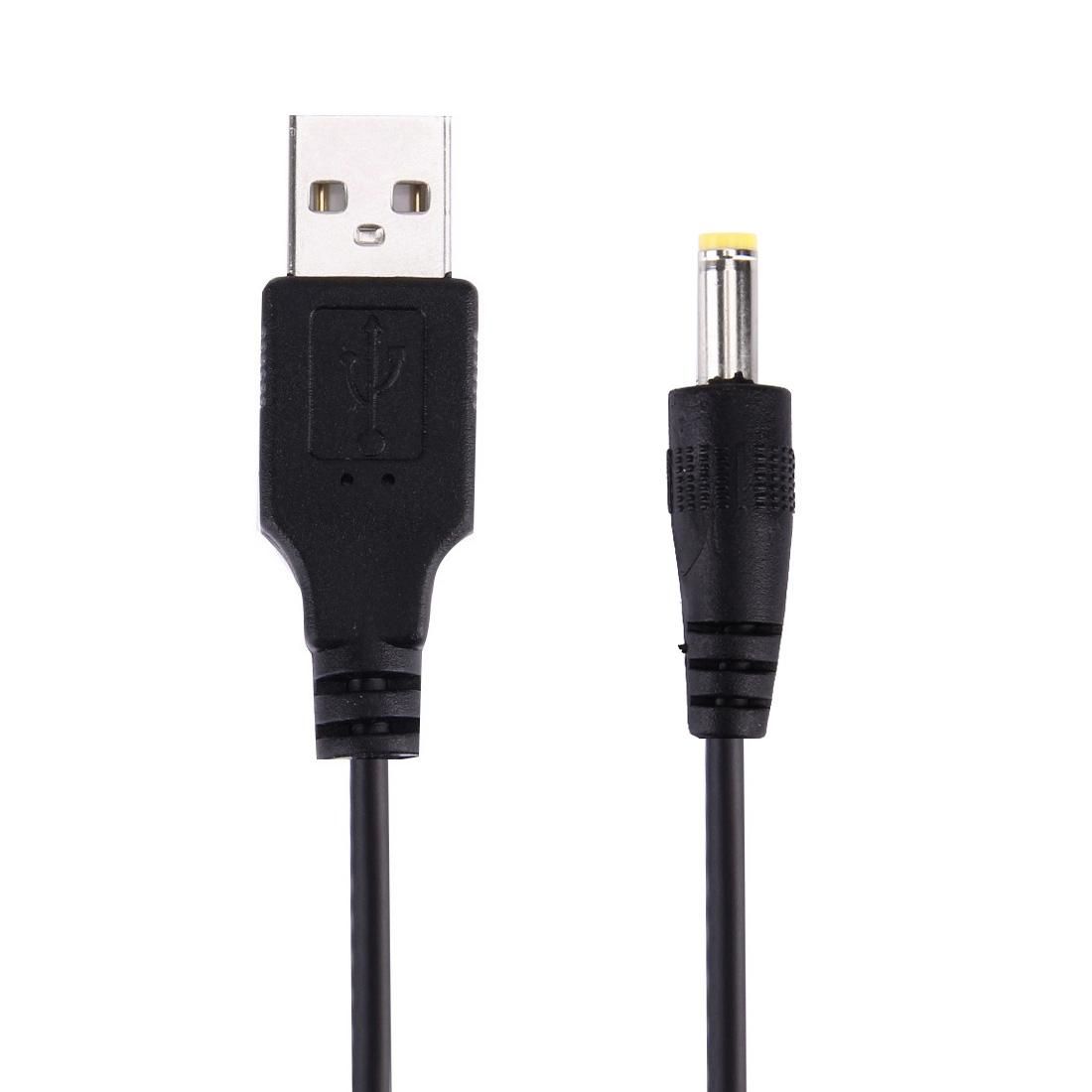 1A USB 2.0 Male to DC 4.0 x 1.7mm Male Retractable Coiled Power Cable for HP Laptop, Coiled Cable Stretches to 1.5m