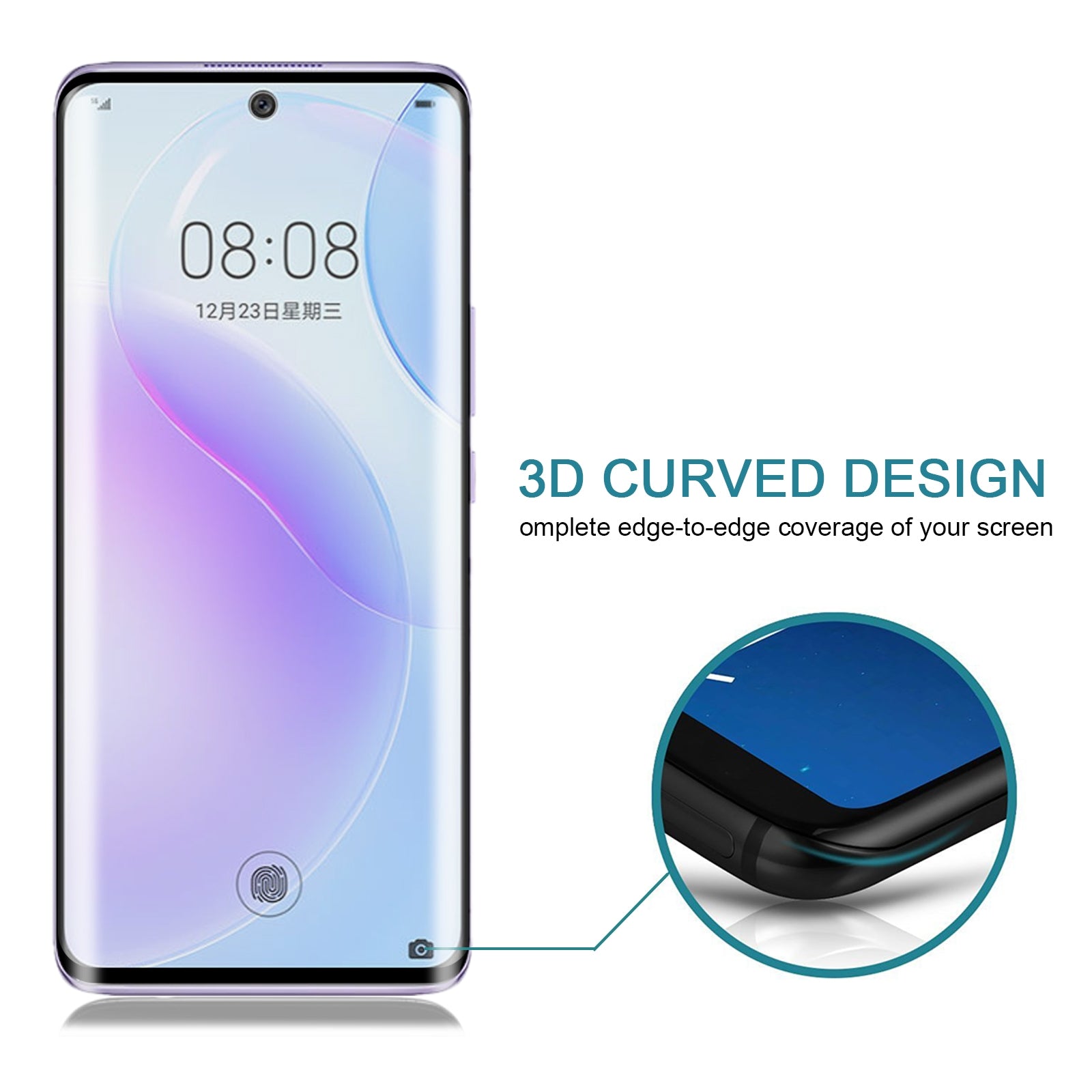 For Huawei nova 8 5G / nova 9 3D Curved Edge Full Screen Tempered Glass Film