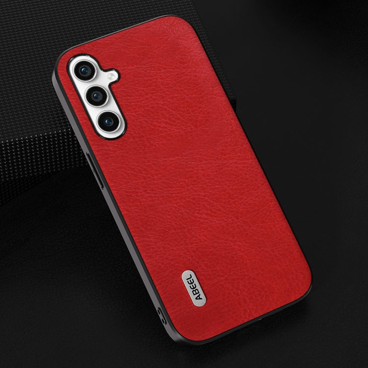 For Samsung Galaxy S23 FE 5G ABEEL Retro Litchi Texture PU Phone Case(Red)