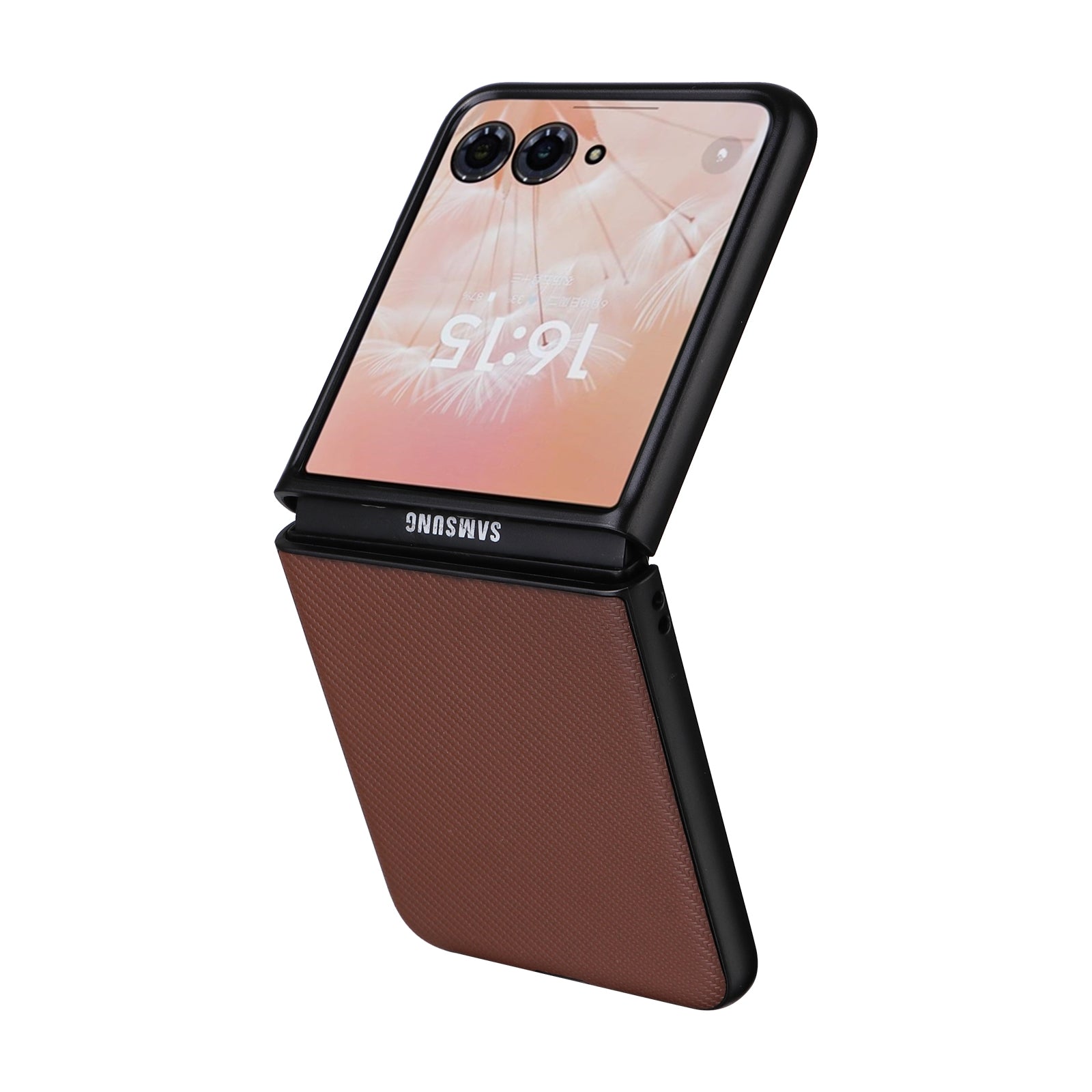 For Motorola Moto Razr 50 Ultra PU Leather PC Phone Case(Brown)