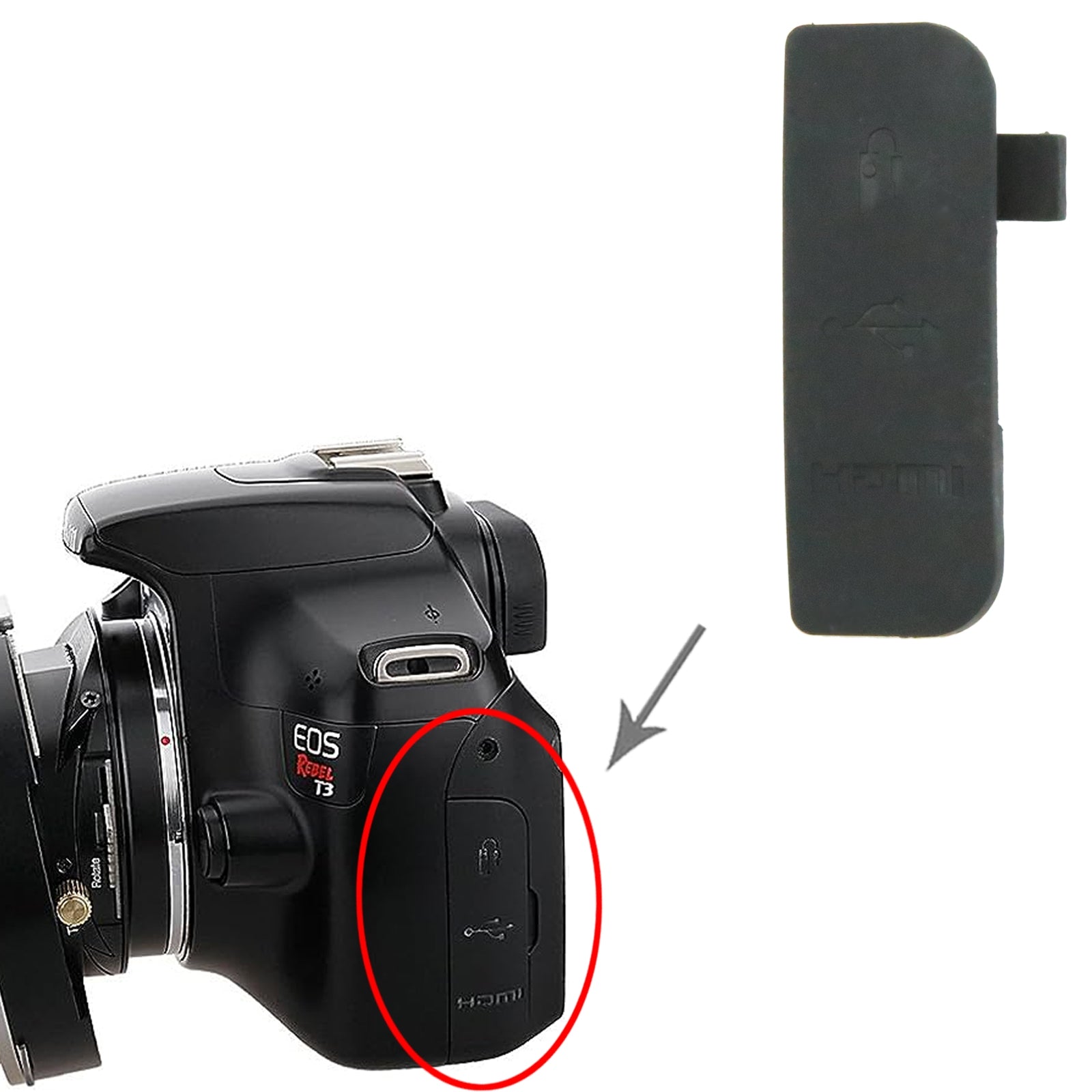 For Canon EOS 1200D OEM USB Cover Cap