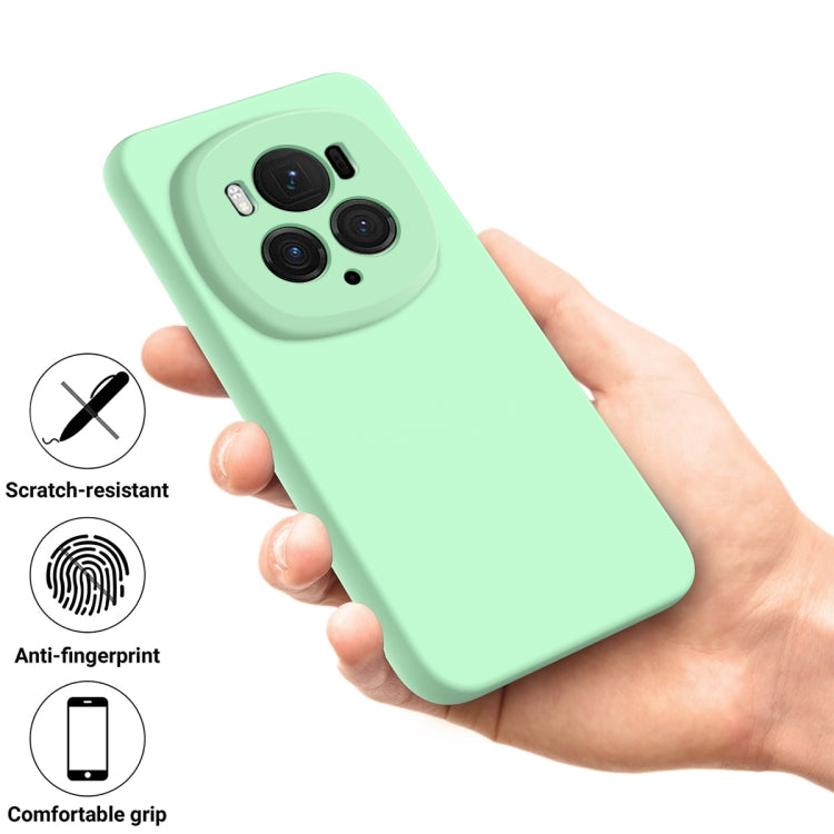 For Honor Magic6 Pro Pure Color Liquid Silicone Shockproof Phone Case(Green)