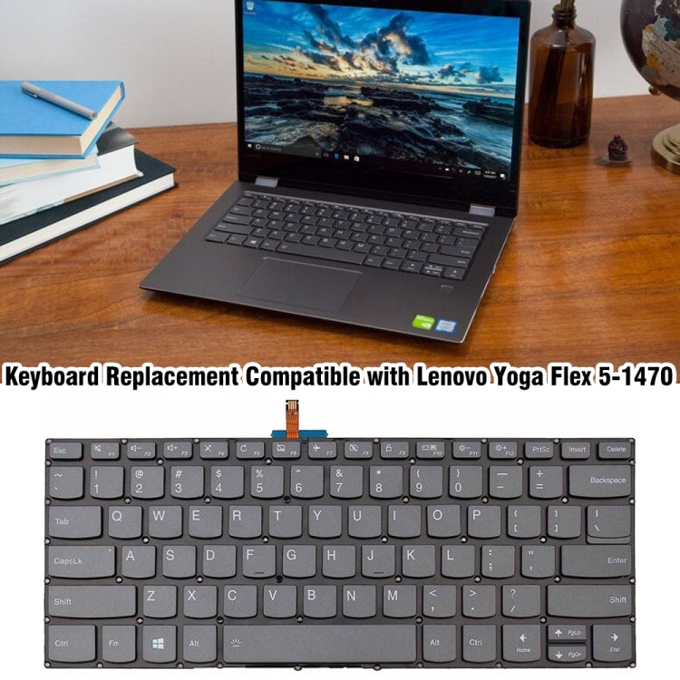 For Lenovo Yoga Flex 5-1470 / Flex 5-1570 US Version Backlight Laptop Keyboard