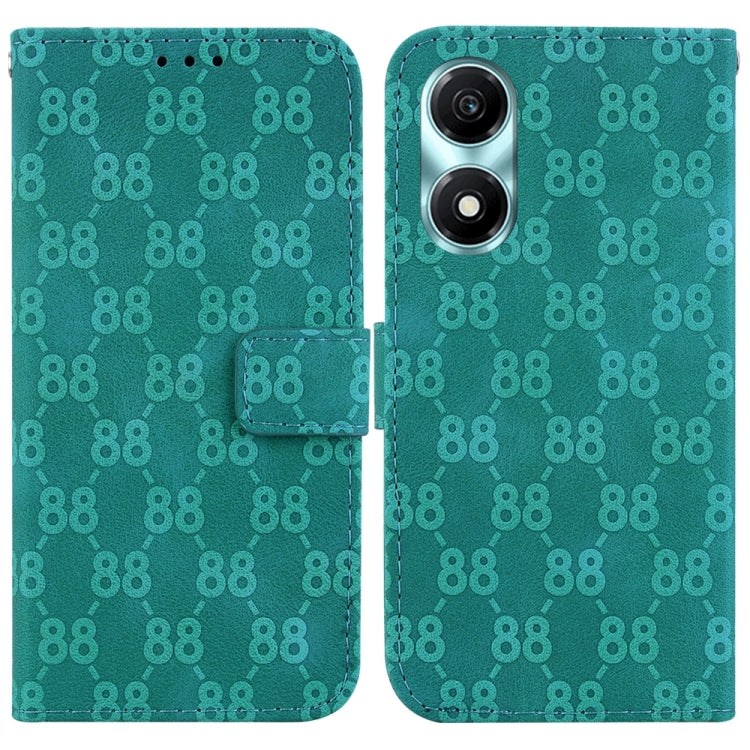 For Honor X5 Plus / Play 40C Double 8-shaped Embossed Leather Phone Case(Green)
