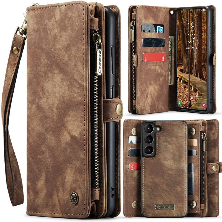 For Samsung Galaxy S24 5G CaseMe 008 Detachable Multifunctional Leather Phone Case(Brown)