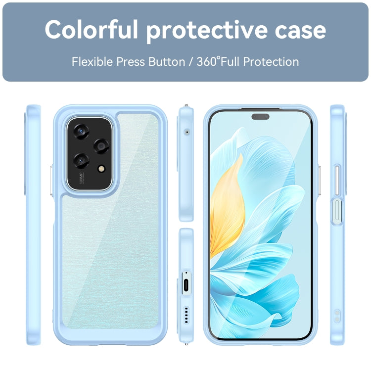 For Honor 200 Lite 5G Global Colorful Series Acrylic Hybrid TPU Phone Case(Blue)