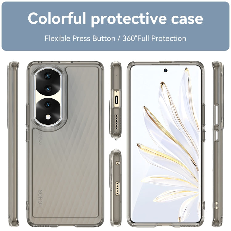 For Honor 70 Pro+ 5G Candy Series TPU Phone Case(Transparent Grey)