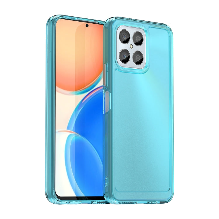 For Honor X6 4G Candy Series TPU Phone Case(Transparent Blue)