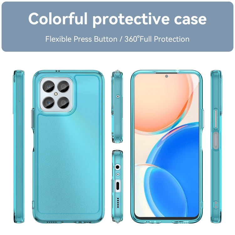 For Honor X6 4G Candy Series TPU Phone Case(Transparent Blue)