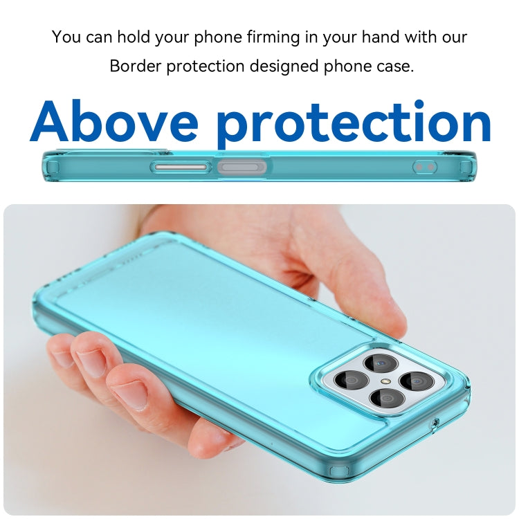 For Honor X6 5G Candy Series TPU Phone Case(Transparent Blue)