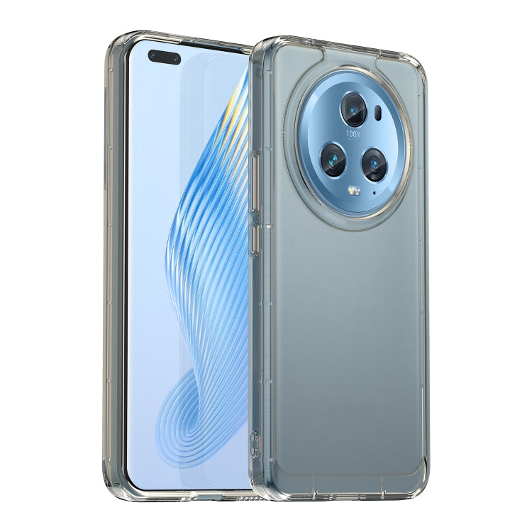 For Honor Magic5 Pro Candy Series TPU Phone Case(Transparent Grey)