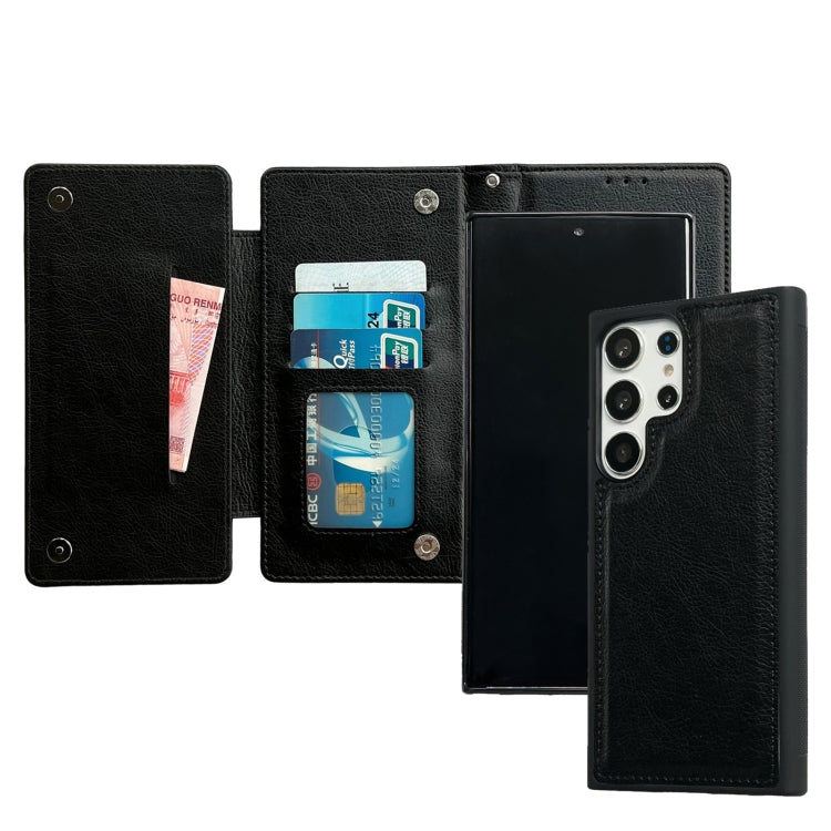 For Samsung Galaxy S24 5G Multifunctional 7-Card Wallet Leather Phone Case(Black)