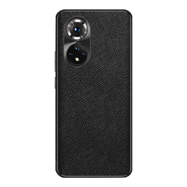 For Honor 50 Pro Cross Texture PU Leather Phone Case(Black)