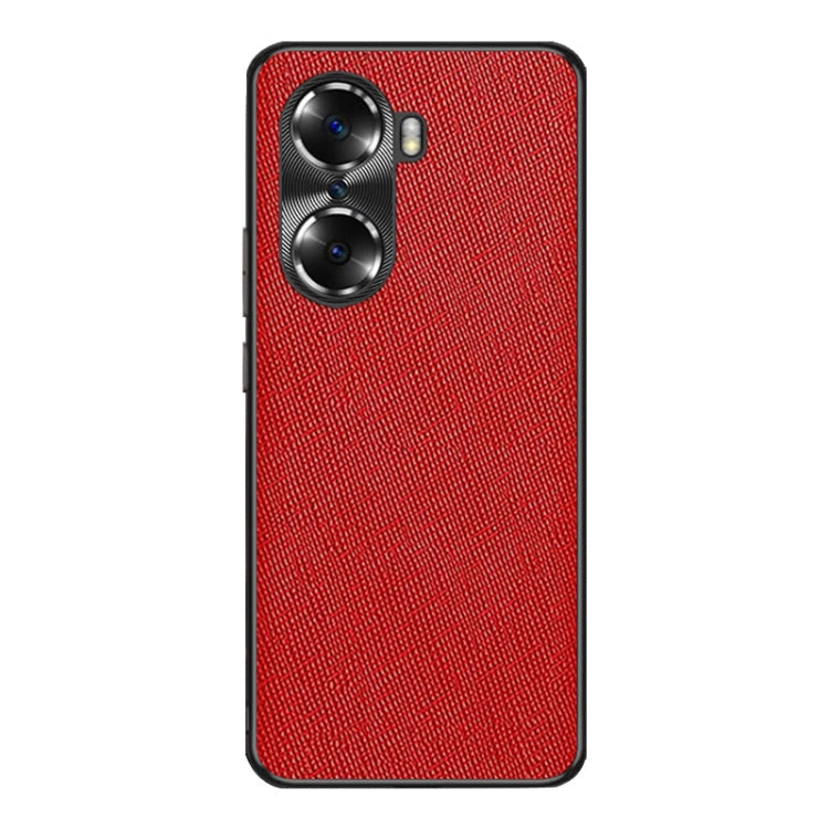 For Honor 60 Cross Texture PU Leather Phone Case(Red)