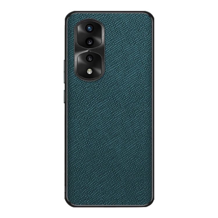 For Honor 70 Pro Cross Texture PU Leather Phone Case(Dark Green)