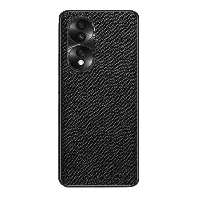 For Honor 70 Cross Texture PU Leather Phone Case(Black)