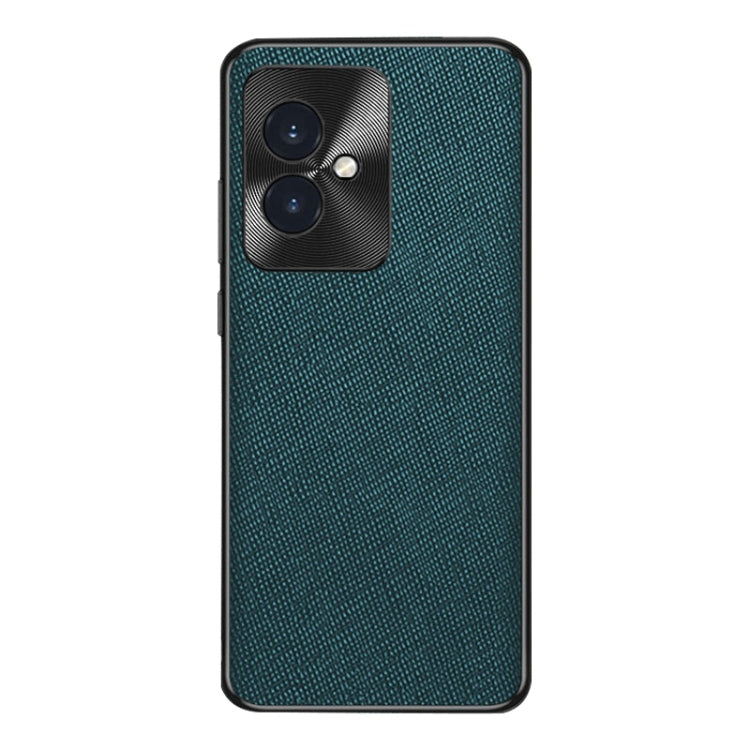 For Honor 100 Cross Texture PU Leather Phone Case(Dark Green)
