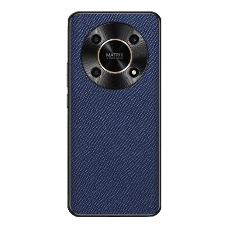 For Honor X30 Cross Texture PU Leather Phone Case(Sapphire Blue)