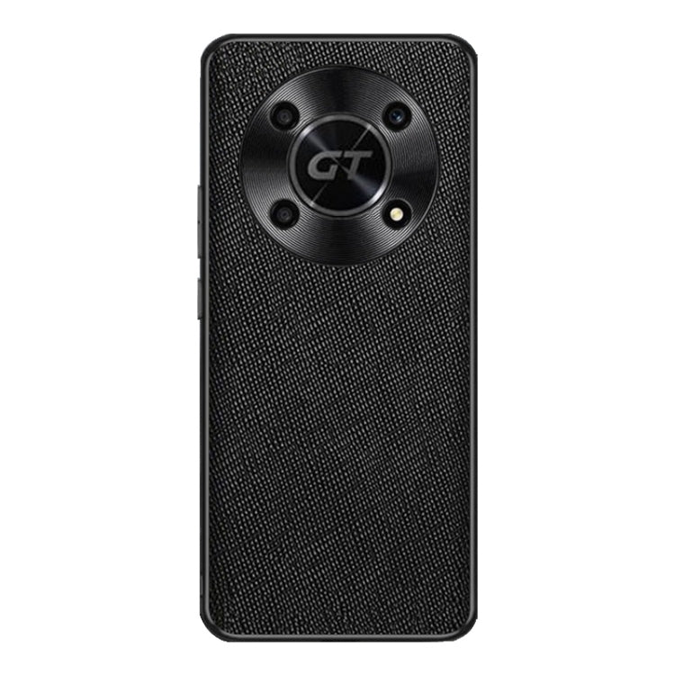 For Honor X40 GT Cross Texture PU Leather Phone Case(Black)