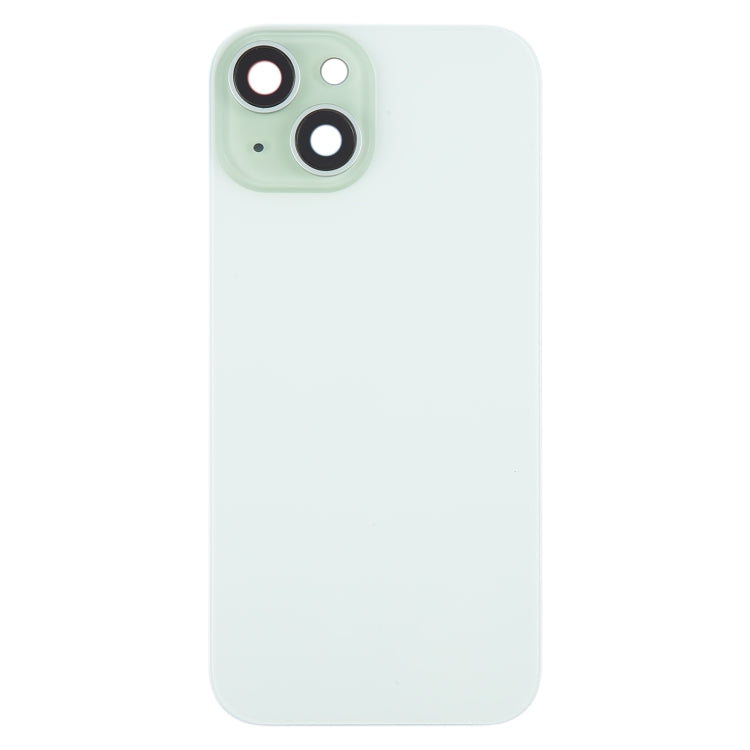 For iPhone 15 Battery Back Cover with Camera Lens Cover + MagSafe Magnet(Green)