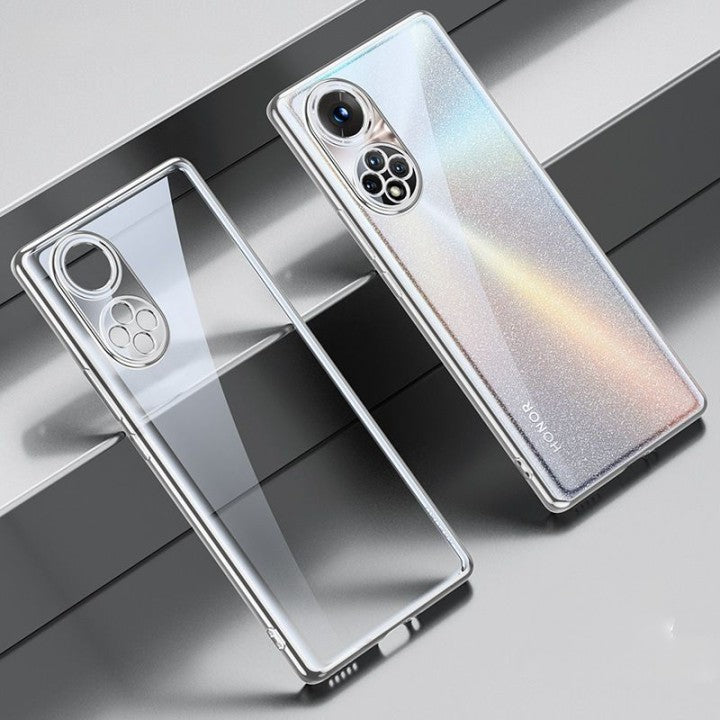 For Honor 50 Electroplating Frame Mobile Phone Case-Silver