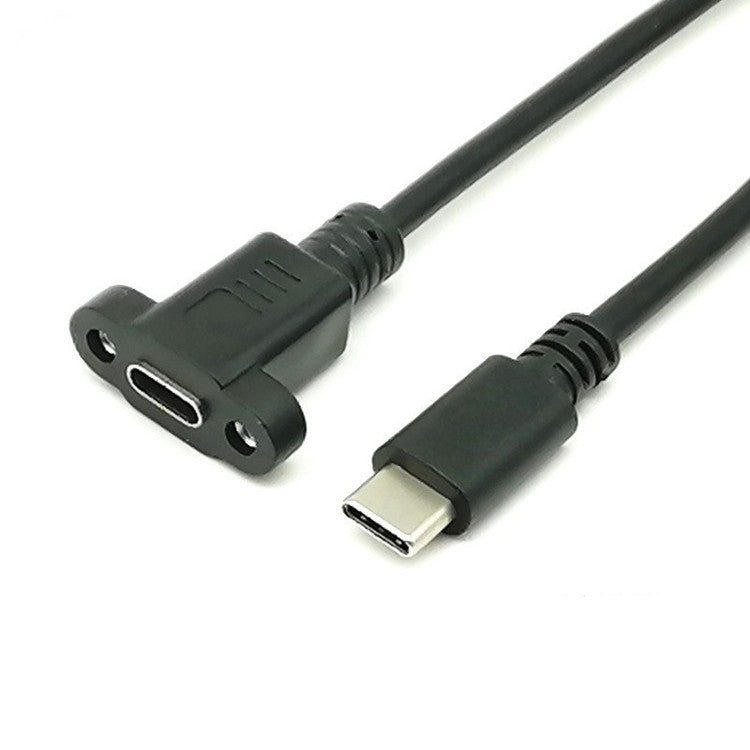 Micro usb to type-c female with ear android Micro male to type-c female extension cable with screw hole - 0.5m