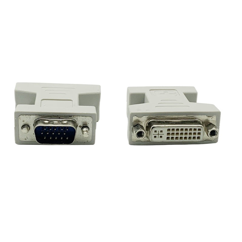 DVI 24+4 Pin Female to VGA 15Pin male adapter (Grey)