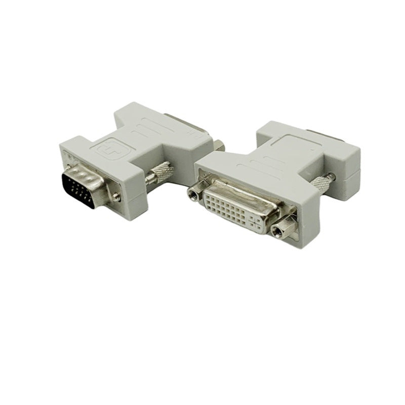 DVI 24+4 Pin Female to VGA 15Pin male adapter (Grey)