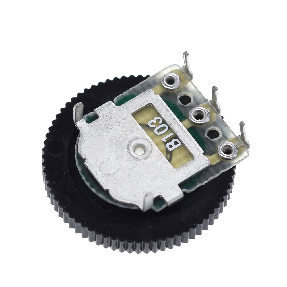 B103 10K Single 16*2MM Dial Potentiometer Gear Potentiometer Singing Machine Volume Switch (Pack of 5)