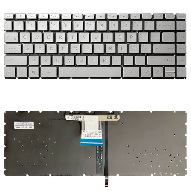 US Version Keyboard with Backlight For HP Pavilion x360 14-CE 14-DH 14-cd 14m-cd 14t-cd 14-CE000 L47854-171 (Silver)