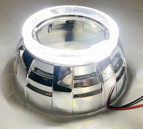 3-inch lens decorative cover LED light guide aperture angel eye modified Cayenne cover universal hood fat