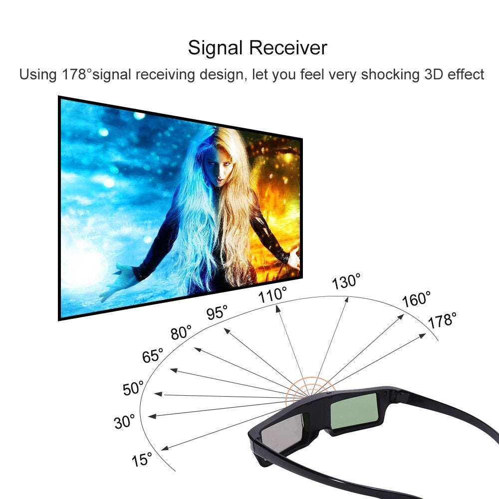 3D DLP-Link active glasses eyewear for BenQ Z4/H1/G1/P1 LG,NUTS,Acer,Optoma DLP-LINK projectors