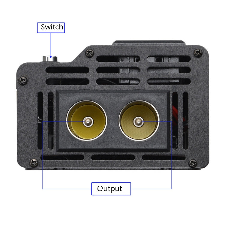 XUYUAN 3000W Car Inverter LED Colorful Atmosphere Light 4 USB Charging Converter, Specification: 12V-220V