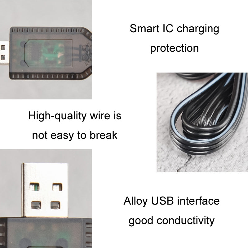 7.4V Lithium Battery Charger Toy Aircraft Accessories USB Data Cable(XH-3P)