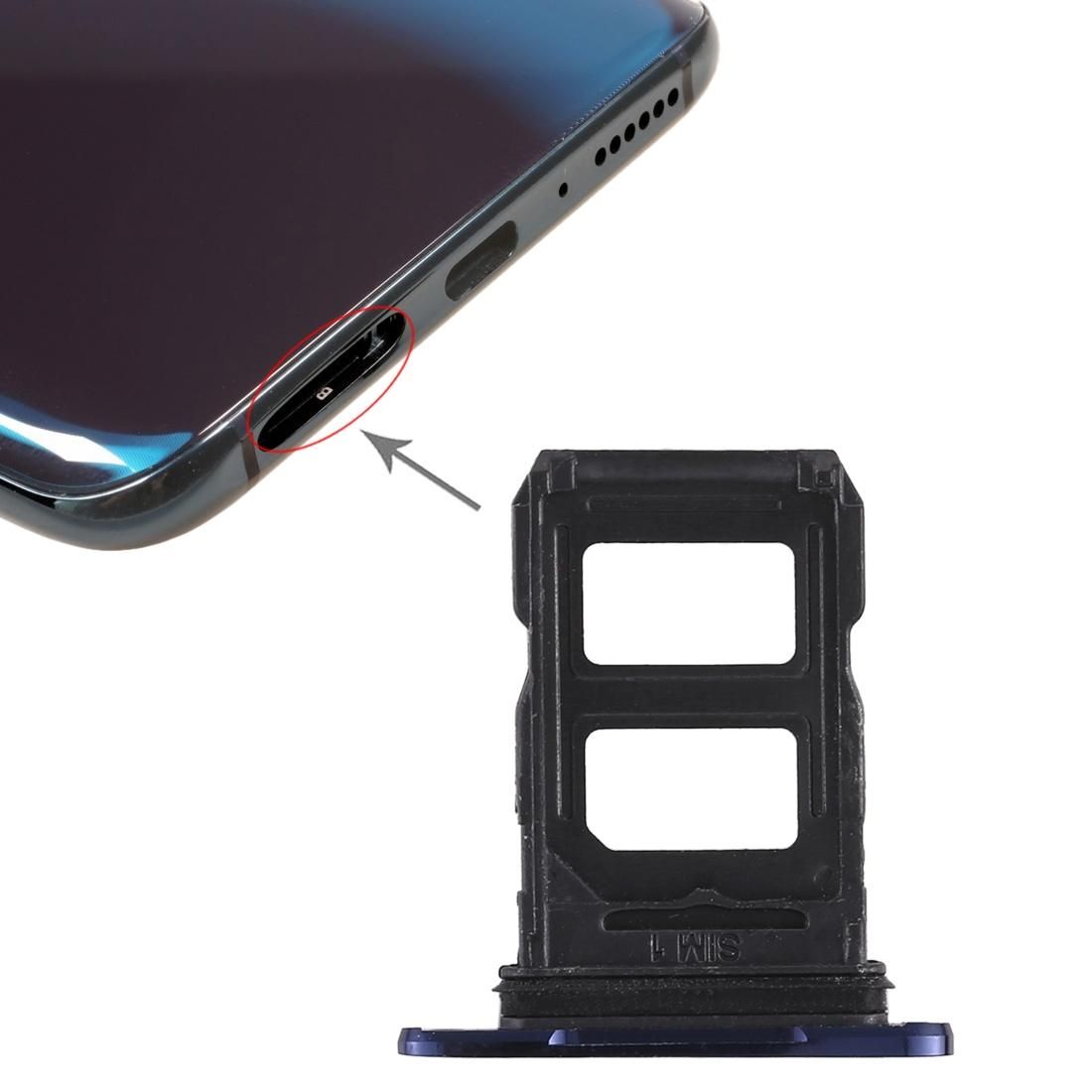 2 x SIM Card Tray for OPPO R17 Pro (Blue)