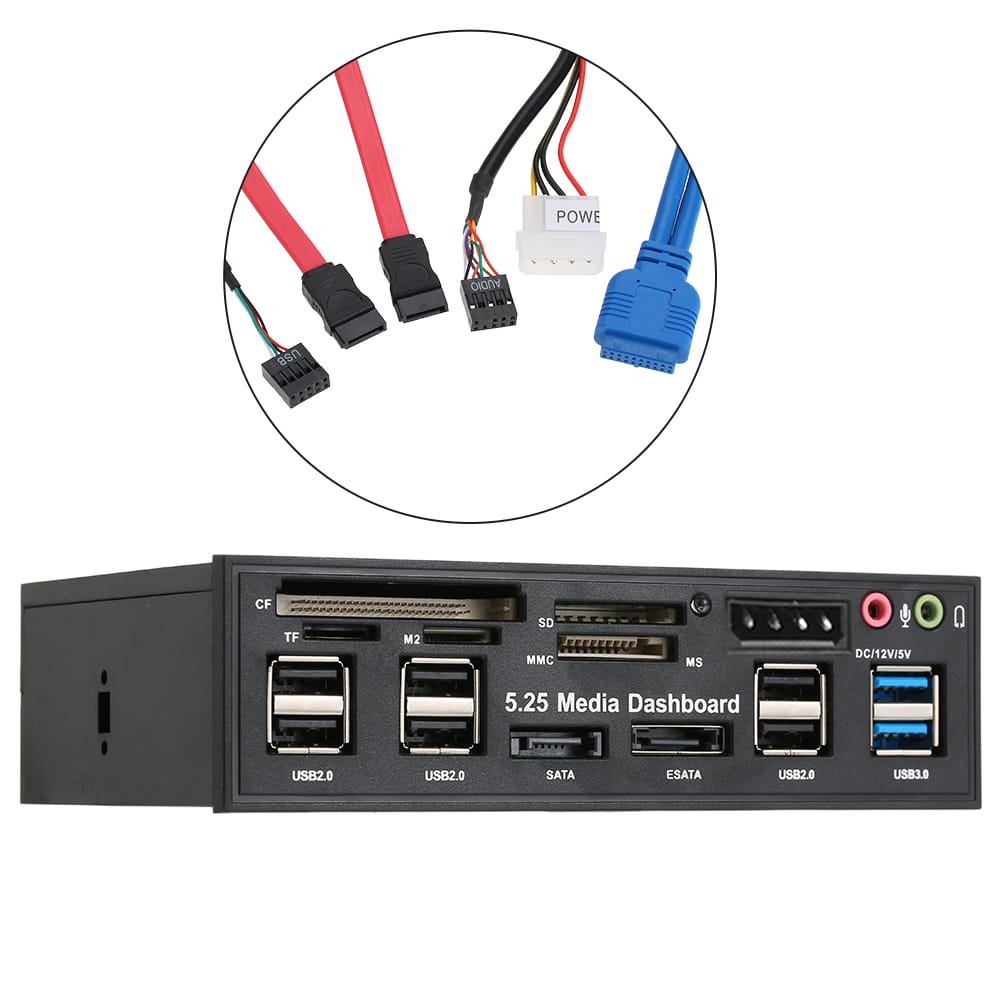 Multi-Function USB 3.0 Hub eSATA SATA Port Internal Card