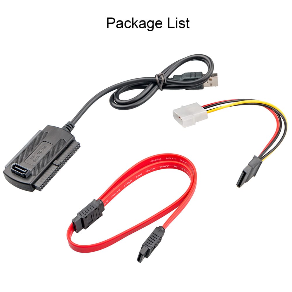 SATA/PATA/IDE Drive to USB 2.0 Adapter Converter Cable