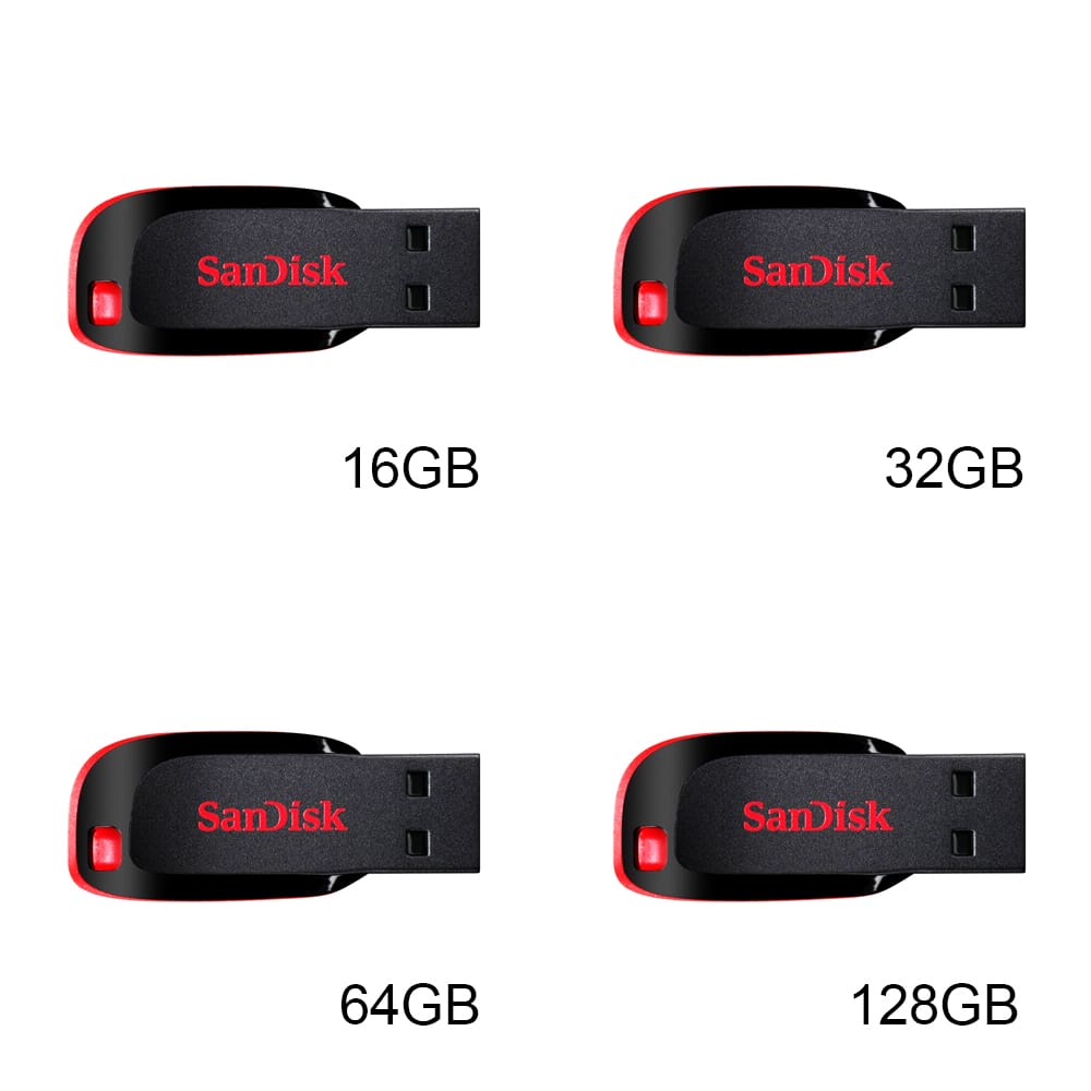 SanDisk CZ50 USB Flash Drive Cruzer Blade Pen Drives