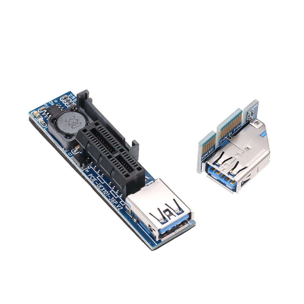 Mini PCI-E 1X Extension Cable Powered Riser Adapter