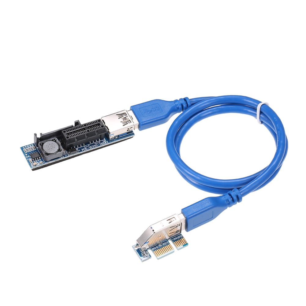 Mini PCI-E 1X Extension Cable Powered Riser Adapter