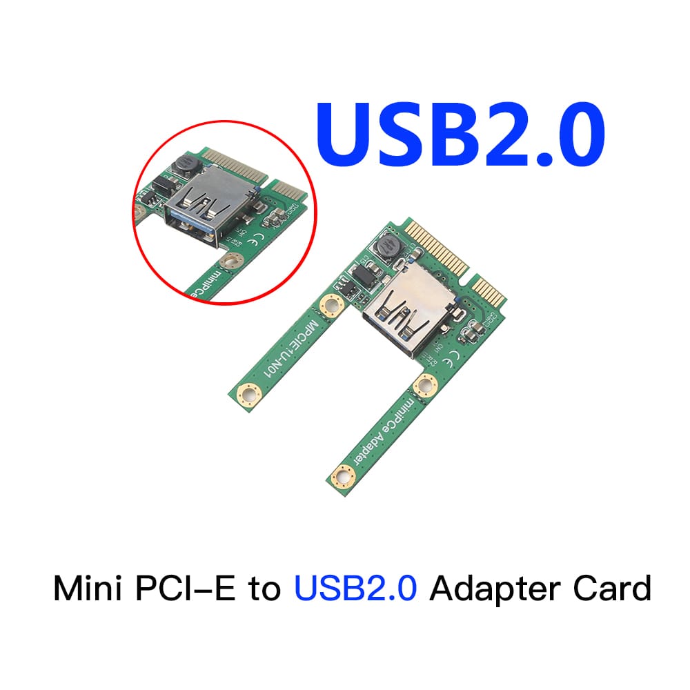 Mini PCI-E to USB2.0 Adapter Card PCI Express Card Support