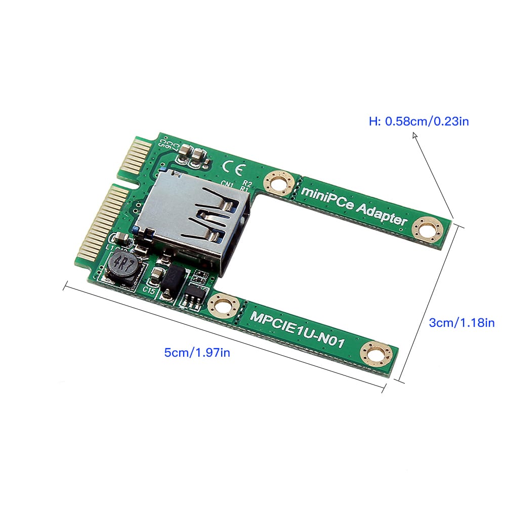 Mini PCI-E to USB2.0 Adapter Card PCI Express Card Support