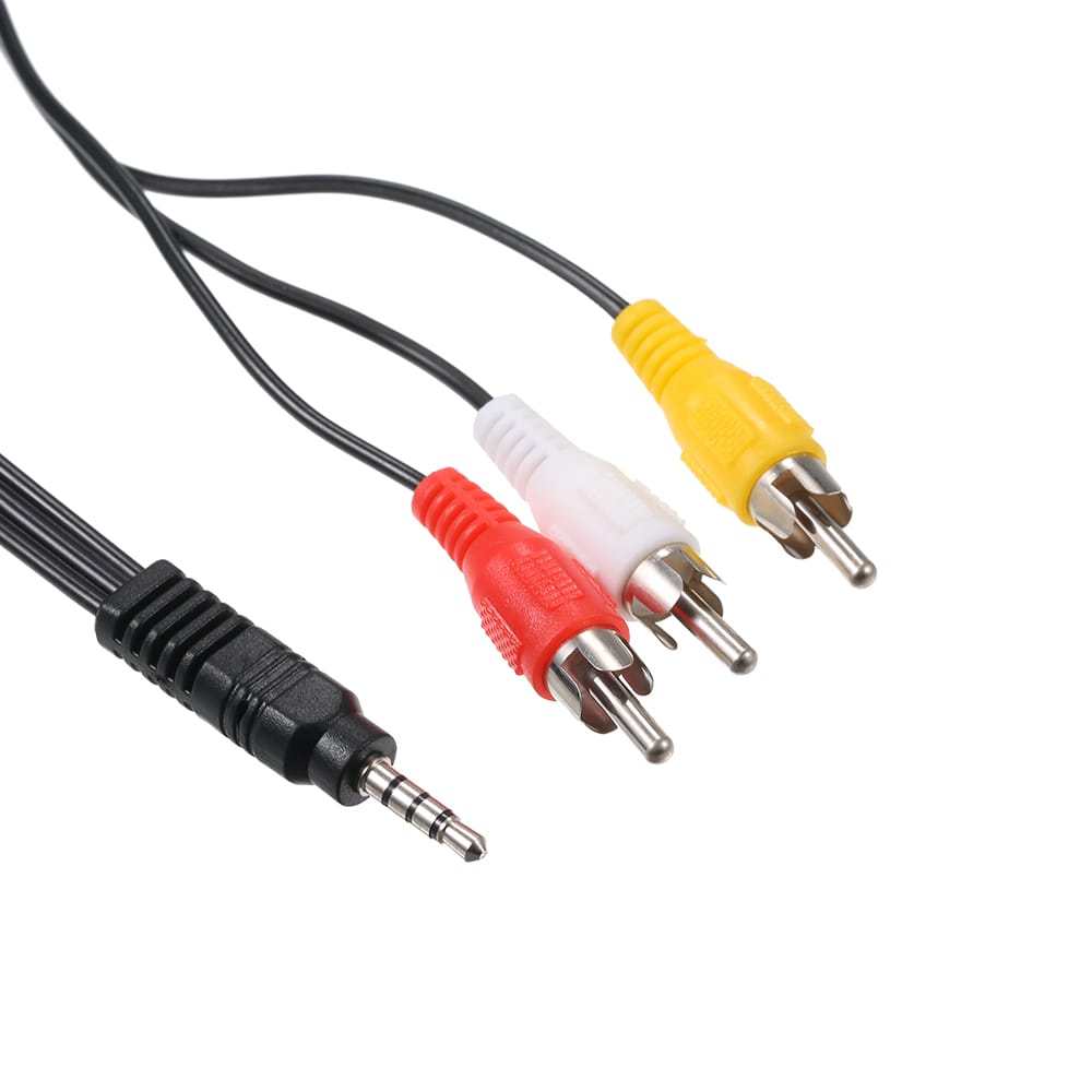 3.5mm RCA Audio Video Cable 3.5mm Jack to 3 RCA Male AV Wire