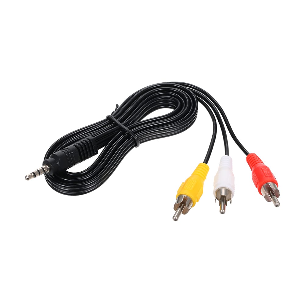 3.5mm RCA Audio Video Cable 3.5mm Jack to 3 RCA Male AV Wire