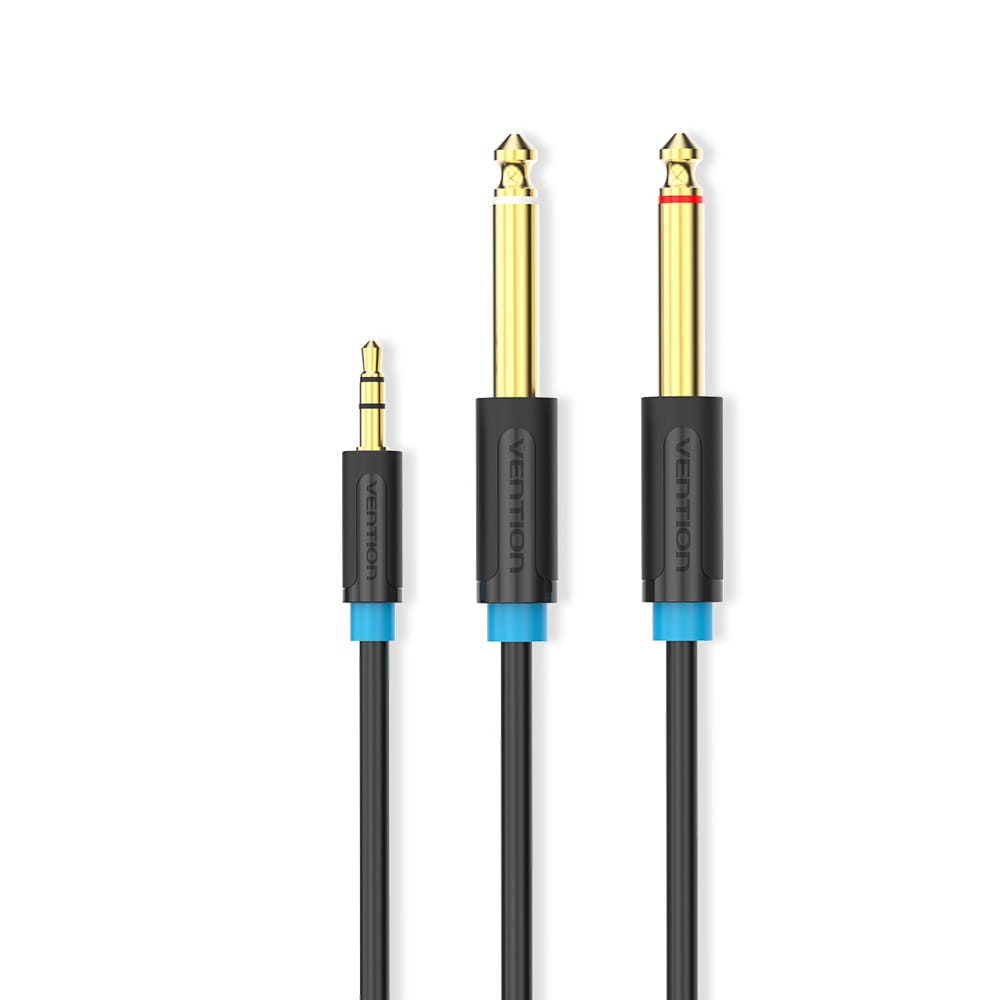 VENTION 3.5mm to Dual 6.5mm Audio Cable 3.5mm Male AUX to - 2m