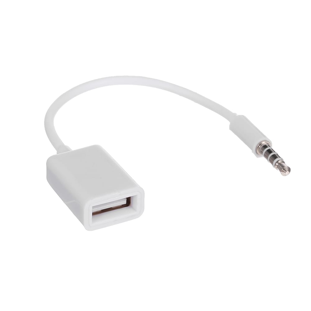 3.5mm Male Car AUX Audio Jack to USB 2.0 Female Adapter